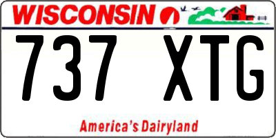 WI license plate 737XTG