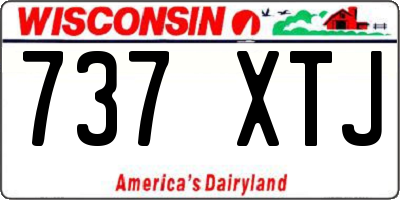 WI license plate 737XTJ