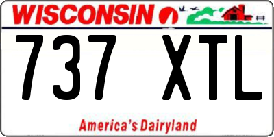 WI license plate 737XTL