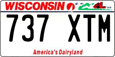 WI license plate 737XTM
