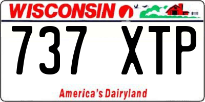WI license plate 737XTP