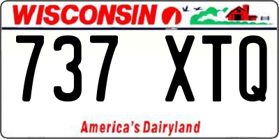 WI license plate 737XTQ