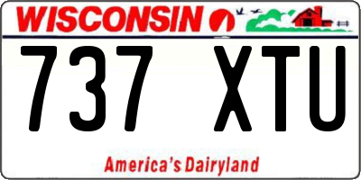 WI license plate 737XTU