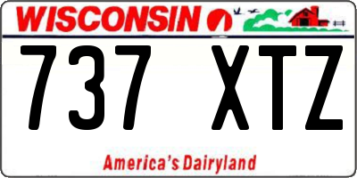 WI license plate 737XTZ