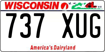 WI license plate 737XUG