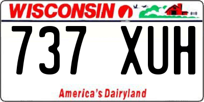 WI license plate 737XUH
