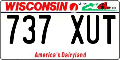 WI license plate 737XUT