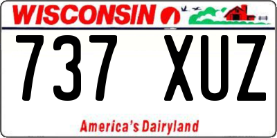 WI license plate 737XUZ