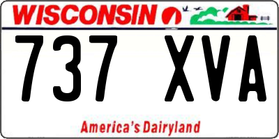 WI license plate 737XVA