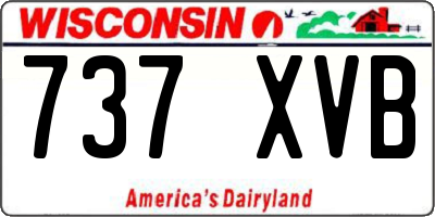 WI license plate 737XVB
