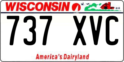 WI license plate 737XVC