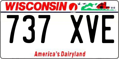 WI license plate 737XVE