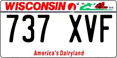 WI license plate 737XVF