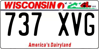 WI license plate 737XVG