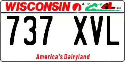 WI license plate 737XVL