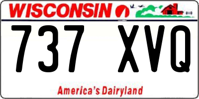 WI license plate 737XVQ