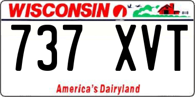 WI license plate 737XVT