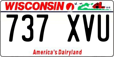 WI license plate 737XVU