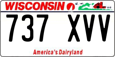 WI license plate 737XVV