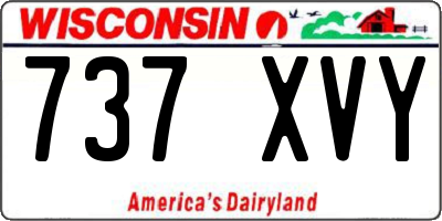 WI license plate 737XVY