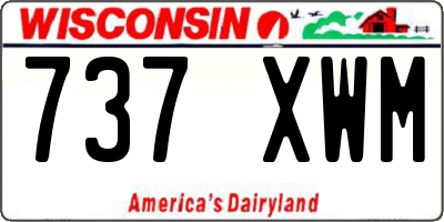 WI license plate 737XWM