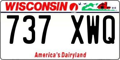 WI license plate 737XWQ