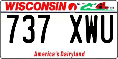WI license plate 737XWU