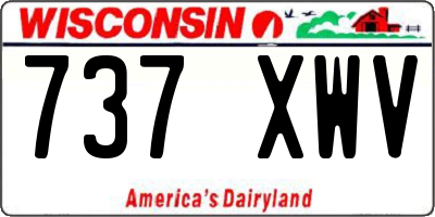 WI license plate 737XWV