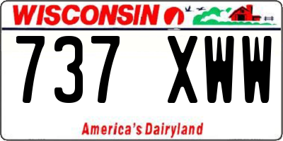 WI license plate 737XWW