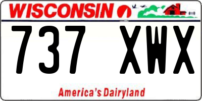 WI license plate 737XWX