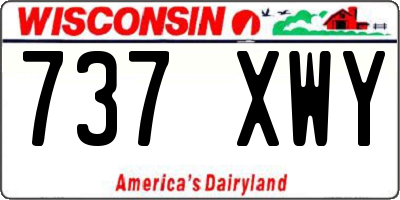 WI license plate 737XWY