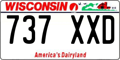 WI license plate 737XXD
