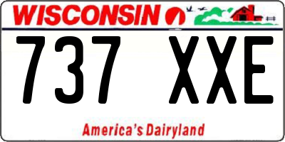 WI license plate 737XXE