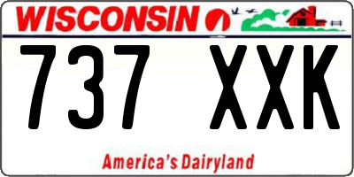 WI license plate 737XXK