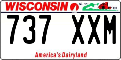 WI license plate 737XXM