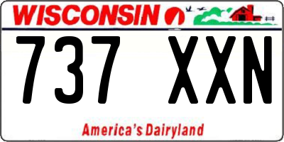 WI license plate 737XXN