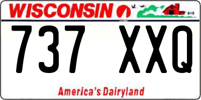 WI license plate 737XXQ