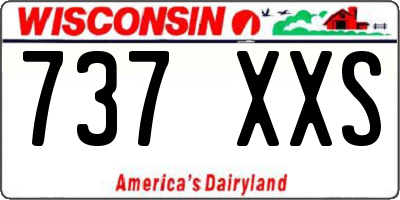 WI license plate 737XXS