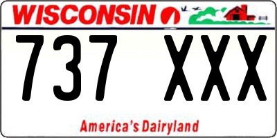 WI license plate 737XXX