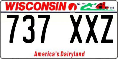 WI license plate 737XXZ