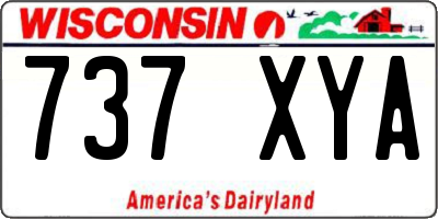 WI license plate 737XYA
