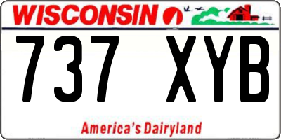 WI license plate 737XYB