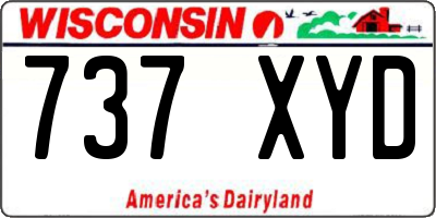 WI license plate 737XYD