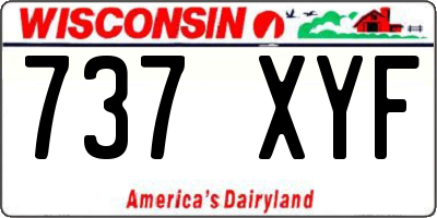 WI license plate 737XYF