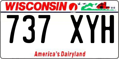 WI license plate 737XYH
