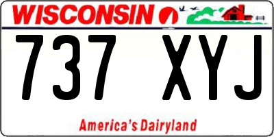 WI license plate 737XYJ