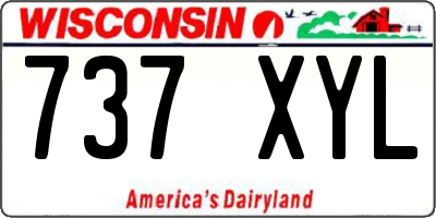 WI license plate 737XYL