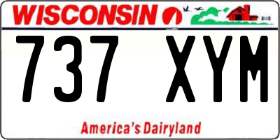 WI license plate 737XYM