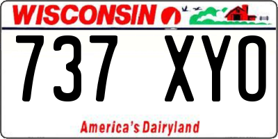 WI license plate 737XYO