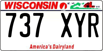 WI license plate 737XYR